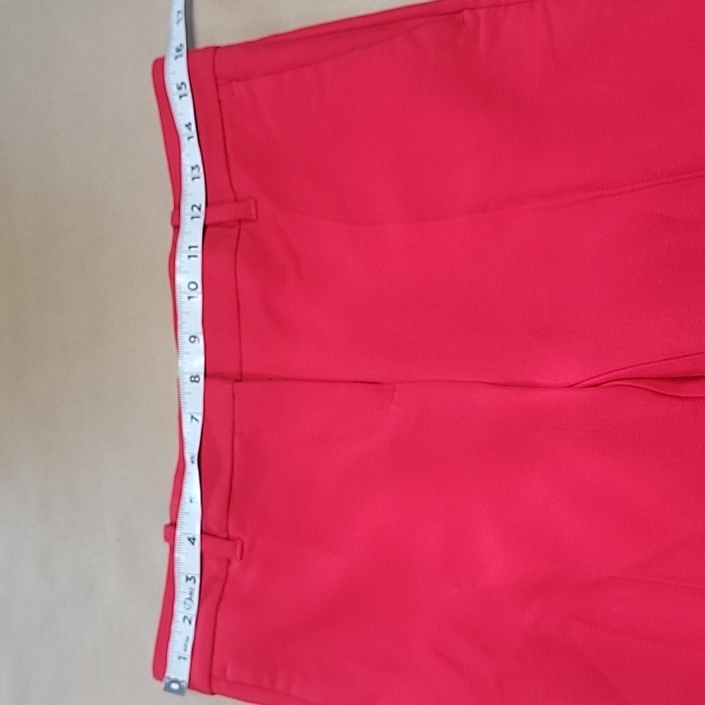 Ann Taylor Size 4 Red Jubilee Trouser with Ruffle Hem. High Rise, Like New Cond. - Picture 6 of 13